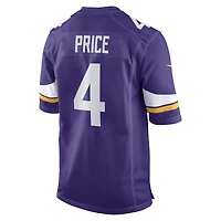 Men's Nike Myles Price  Purple Minnesota Vikings Team Game Jersey