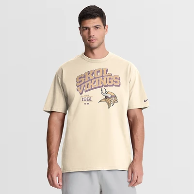Men's Nike Natural Minnesota Vikings Vintage Mod Blown Away Max90 T-Shirt