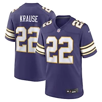 Maillot Nike Paul Krause violet pour homme, joueur retraité des Vikings du Minnesota, match alternatif