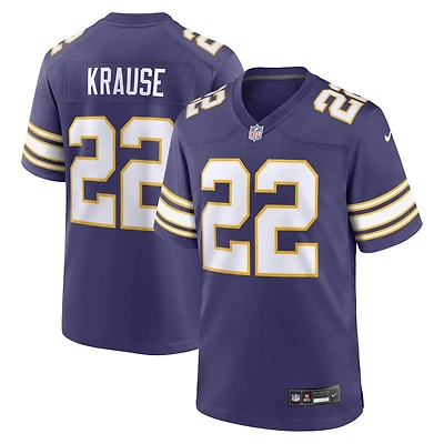 Maillot Nike Paul Krause violet pour homme, joueur retraité des Vikings du Minnesota, match alternatif