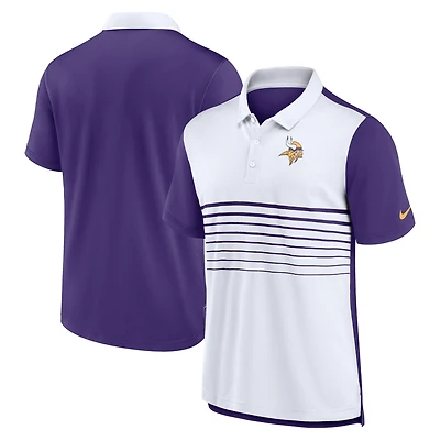 Polo de performance tendance Nike pour hommes, violet/blanc, Minnesota Vikings