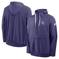 Veste anorak à demi-zip et capuche Nike pour homme, violette, Minnesota Vikings Alt