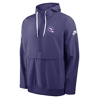 Veste anorak à demi-zip et capuche Nike pour homme, violette, Minnesota Vikings Alt