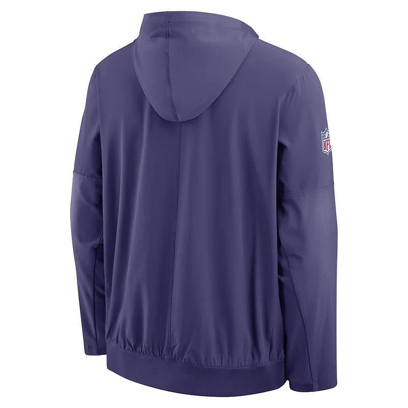 Men's Nike Purple Minnesota Vikings Alt Anorak Half-Zip Hooded Jacket