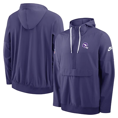 Men's Nike Purple Minnesota Vikings Alt Anorak Half-Zip Hooded Jacket