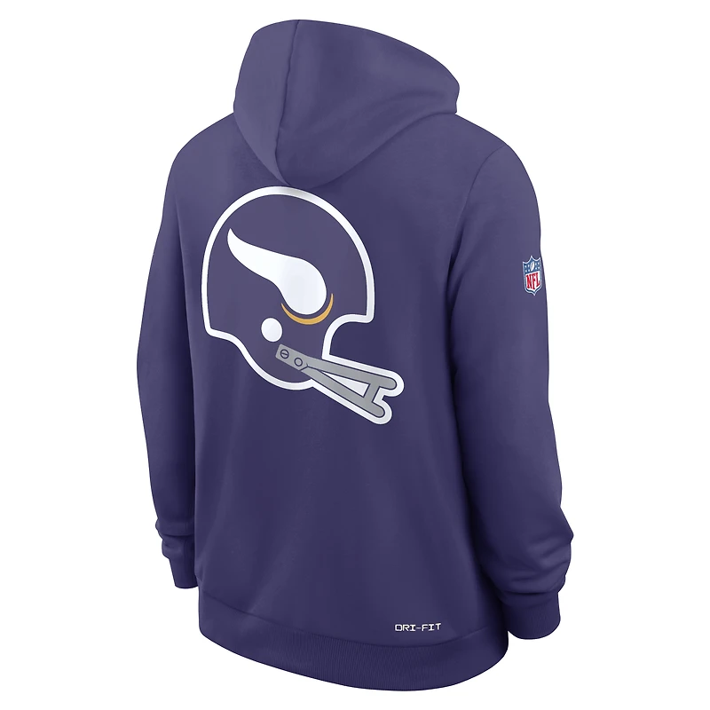 Men's Nike Purple Minnesota Vikings Alt Sideline Standard Issue Dri-FIT Hoodie
