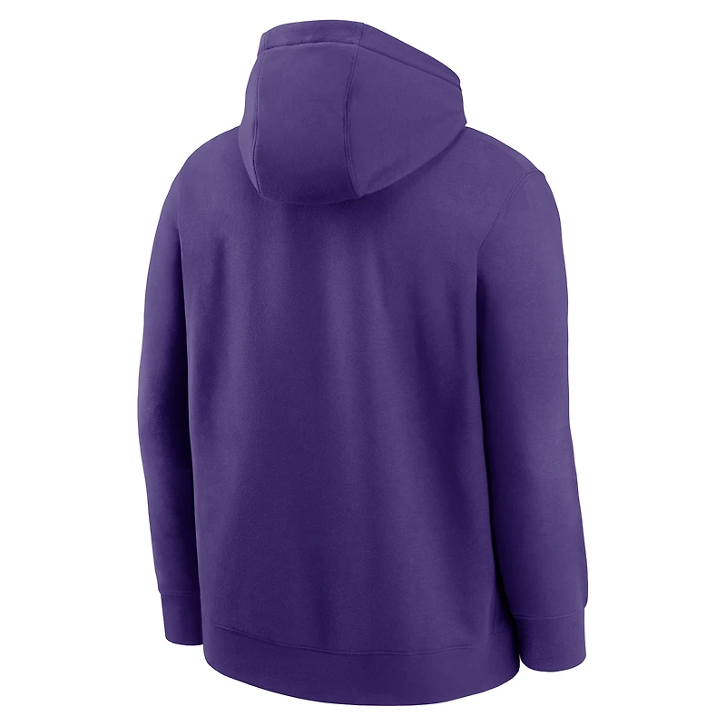 Men's Nike Purple Minnesota Vikings Best Season Rewind Club Pullover Hoodie