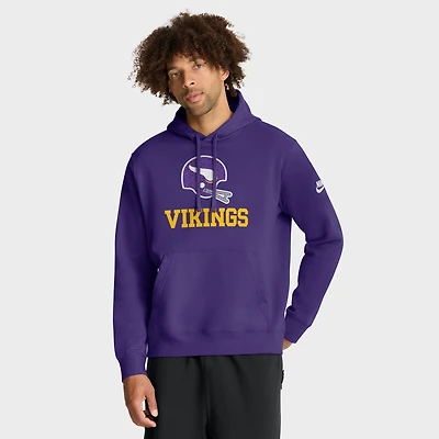 Men's Nike Purple Minnesota Vikings Best Season Rewind Club Pullover Hoodie