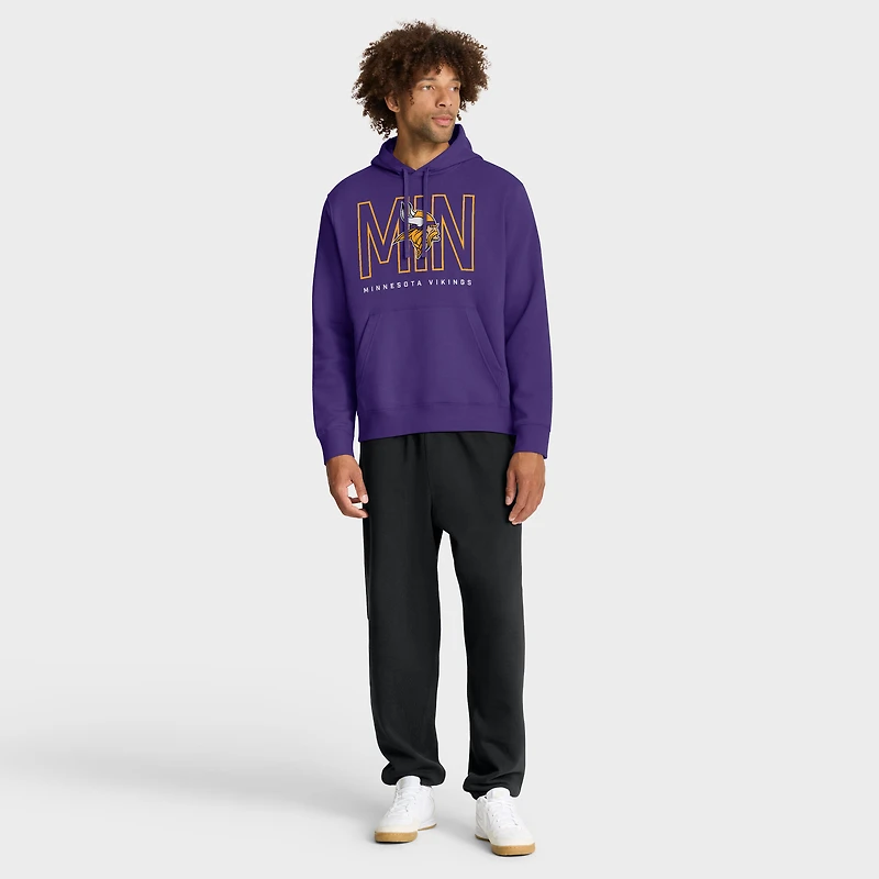 Sweat à capuche en molleton violet Nike Minnesota Vikings Busted Play Club pour homme