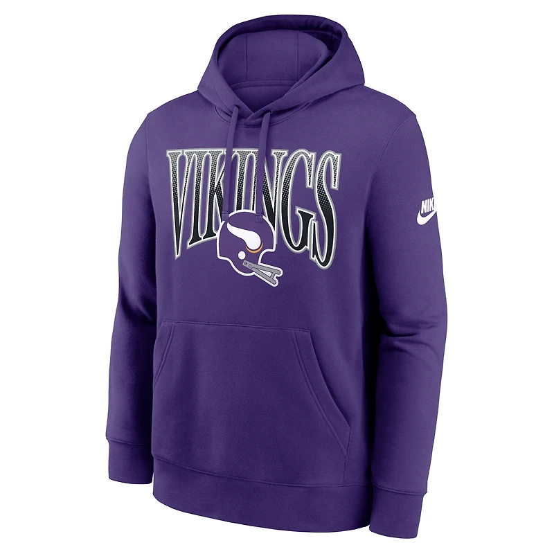 Sweat à capuche en molleton violet Nike Minnesota Vikings Full Blitz Club pour homme