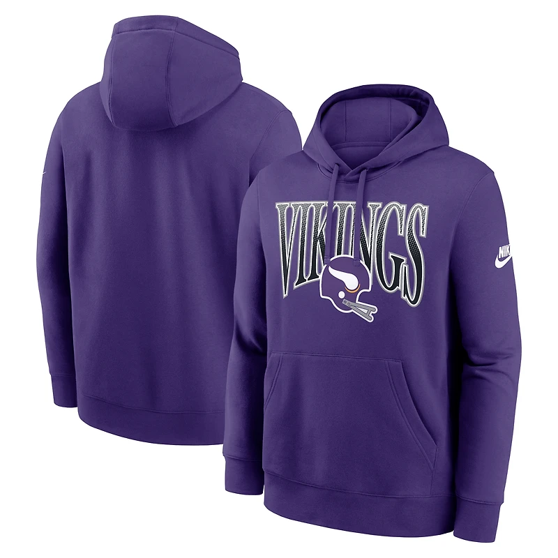 Sweat à capuche en molleton violet Nike Minnesota Vikings Full Blitz Club pour homme