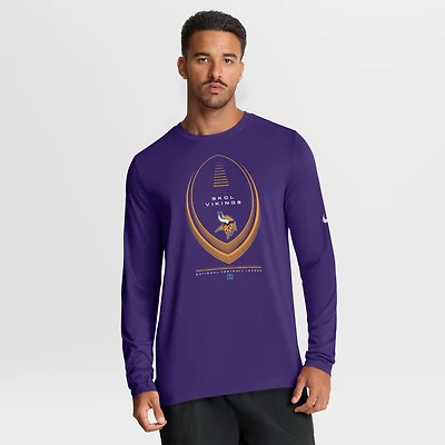 Men's Nike Purple Minnesota Vikings Legend Icon Dri-FIT Long Sleeve T-Shirt