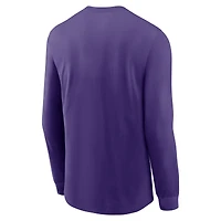 T-shirt à manches longues Nike violet Minnesota Vikings Play to Win Essential pour homme