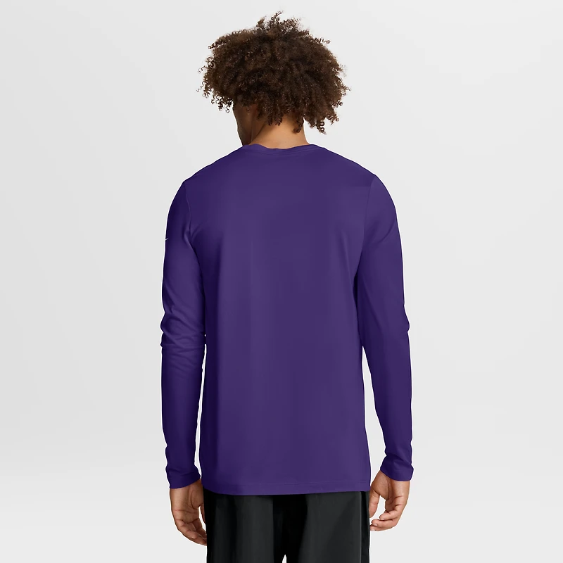 T-shirt Nike violet à manches longues pour homme, Minnesota Vikings Primetime Legend Icon Performance