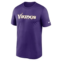 T-shirt de performance Nike violet Minnesota Vikings Primetime Legend Wordmark pour hommes