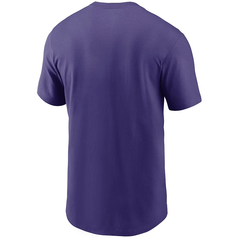 Men's Nike Purple Minnesota Vikings Primetime Logo Essential T-Shirt