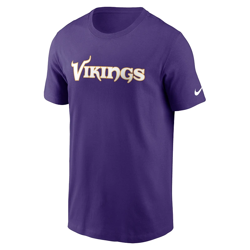 Men's Nike Purple Minnesota Vikings Primetime Wordmark Essential T-Shirt