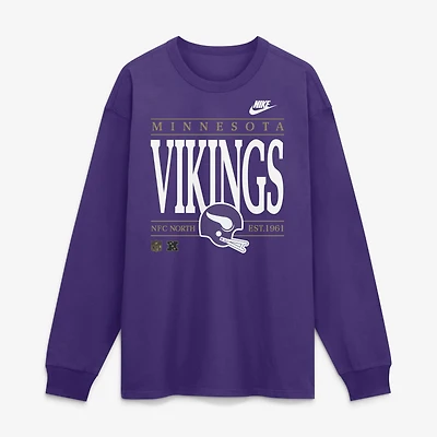 Men's Nike Purple Minnesota Vikings Red Zone Long Sleeve Max 90 T-Shirt