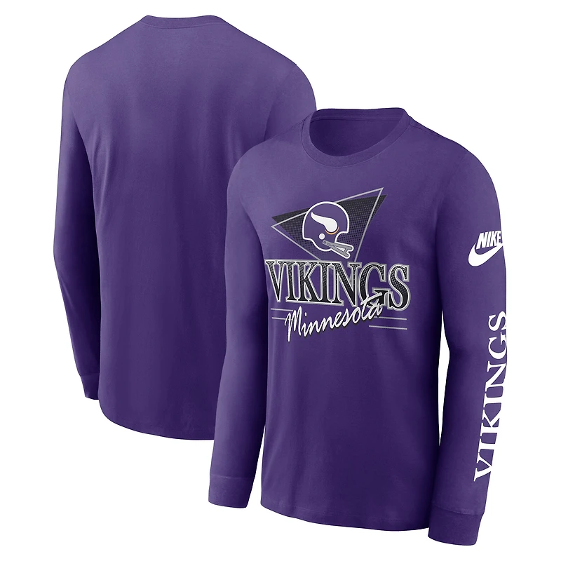 Men's Nike Purple Minnesota Vikings Rewind Long Sleeve T-Shirt