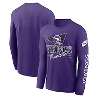 Men's Nike Purple Minnesota Vikings Rewind Long Sleeve T-Shirt