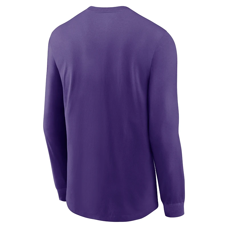 Men's Nike Purple Minnesota Vikings Rewind Long Sleeve T-Shirt