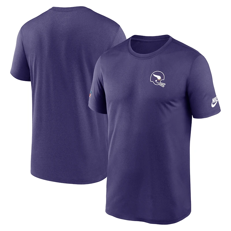T-shirt Nike violet pour homme Minnesota Vikings Sideline Alt Pack Legend Dri-FIT