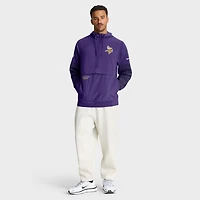 Men's Nike Purple Minnesota Vikings Sideline Anorak Half-Zip Hoodie Jacket