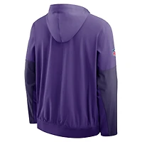 Men's Nike Purple Minnesota Vikings Sideline Anorak Half-Zip Hoodie Jacket