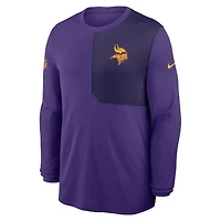 Men's Nike Purple Minnesota Vikings Sideline Coach UV Dri-FIT Long Sleeve Shirt