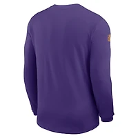Men's Nike Purple Minnesota Vikings Sideline Coach UV Dri-FIT Long Sleeve Shirt