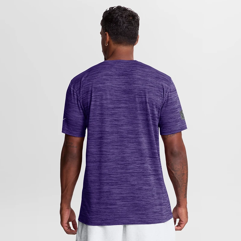 Men's Nike Purple Minnesota Vikings Sideline Double Covered Dri-FIT Velocity T-Shirt