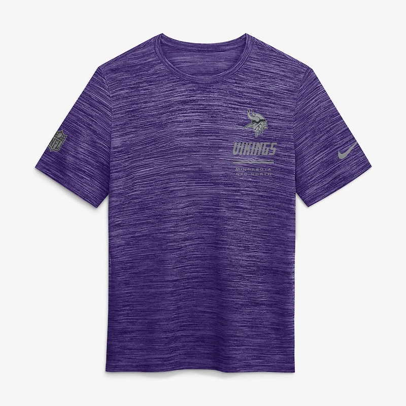 Men's Nike Purple Minnesota Vikings Sideline Double Covered Dri-FIT Velocity T-Shirt