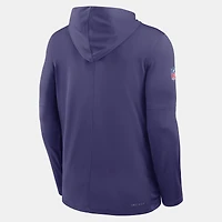 Men's Nike Purple Minnesota Vikings Sideline Dri-FIT Long Sleeve Hooded T-Shirt