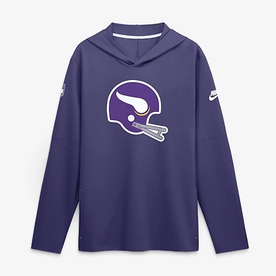 Men's Nike Purple Minnesota Vikings Sideline Dri-FIT Long Sleeve Hooded T-Shirt