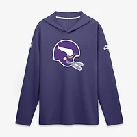 Men's Nike Purple Minnesota Vikings Sideline Dri-FIT Long Sleeve Hooded T-Shirt