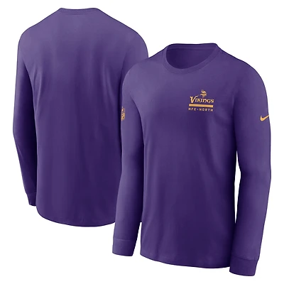 Men's Nike Purple Minnesota Vikings Sideline Dri-FIT Long Sleeve T-Shirt