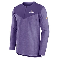 Men's Nike Purple Minnesota Vikings Sideline Lockup Performance Quarter-Zip Top