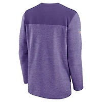 Haut à quart de zip Performance Nike Minnesota Vikings Sideline Lockup pour homme, violet