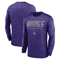 Men's Nike Purple Minnesota Vikings Sideline Offensive Transition Velocity Dri-FIT Long Sleeve T-Shirt