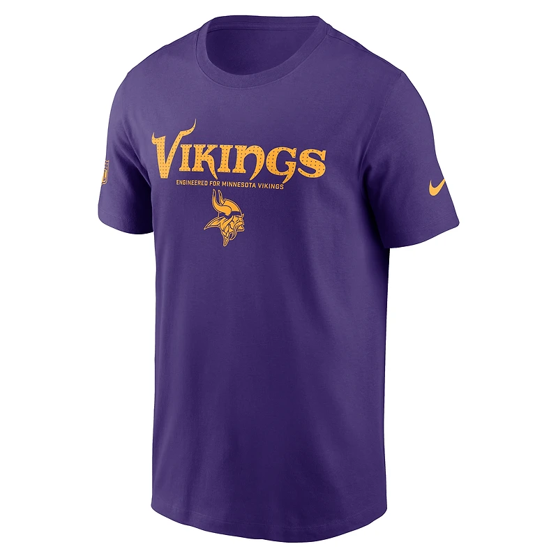 T-shirt Nike violet pour homme, coupe latérale