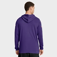 T-shirt à capuche manches longues Nike Pure Fury Dri-FIT violet Minnesota Vikings pour homme