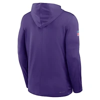 T-shirt à capuche manches longues Nike Pure Fury Dri-FIT violet Minnesota Vikings pour homme