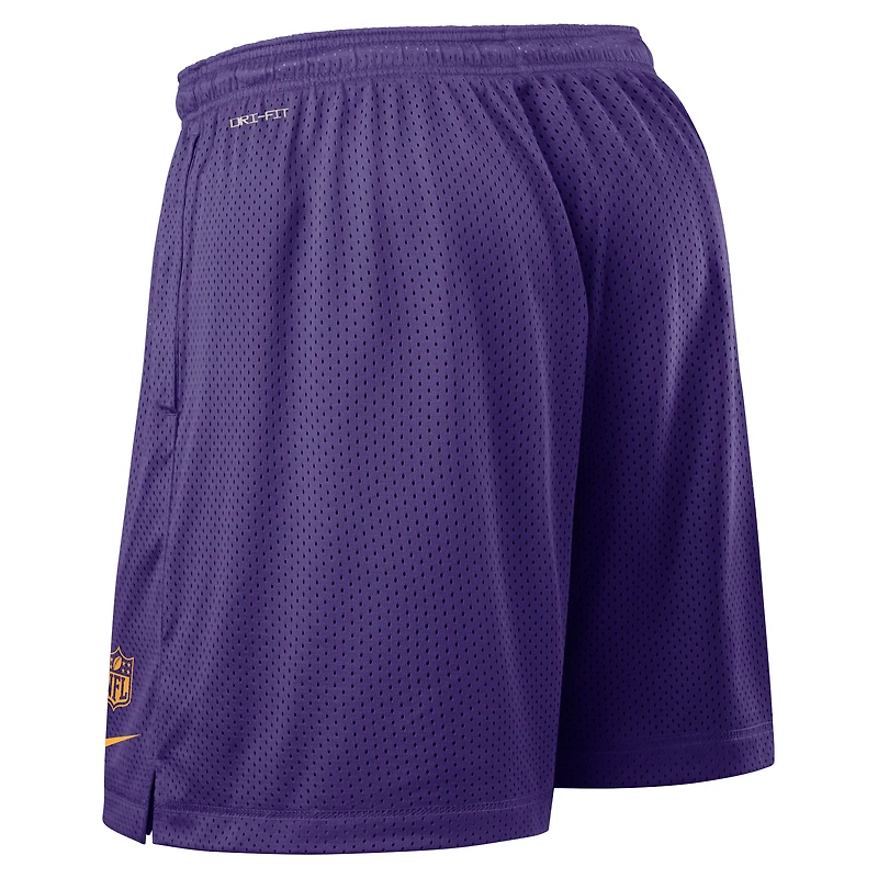 Short réversible Nike violet Minnesota Vikings Sideline Dri-FIT pour homme