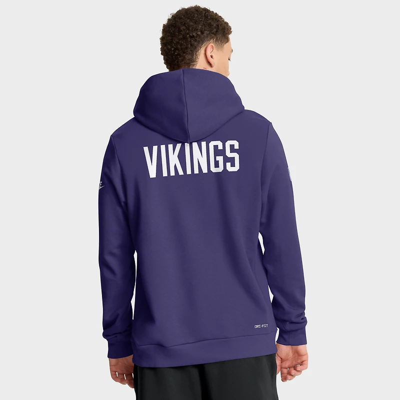 Sweat à capuche Nike violet Minnesota Vikings Sideline Standard Issue Alt 2 Dri-FIT pour homme