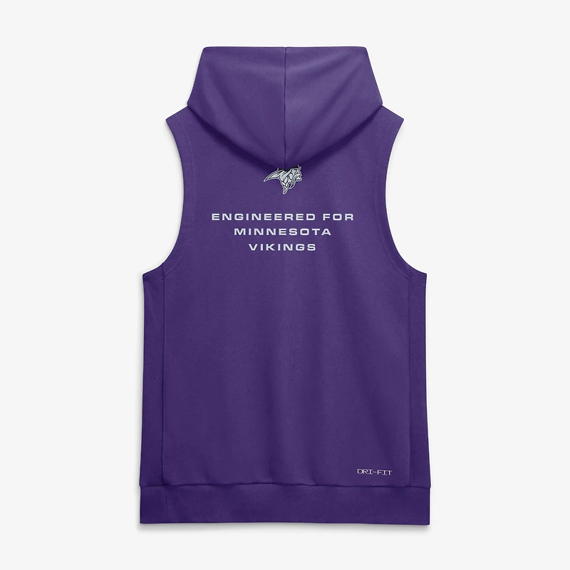 Sweat à capuche sans manches Nike Minnesota Vikings Sideline Standard Issue Dri-FIT violet pour homme