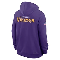Sweat à capuche Nike violet Minnesota Vikings Sideline Standard Issue Initial Home Dri-FIT pour homme