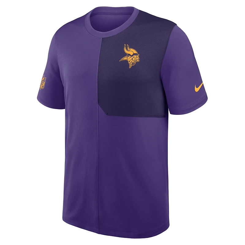 Men's Nike Purple Minnesota Vikings Sideline UV Performance Coach Shirt