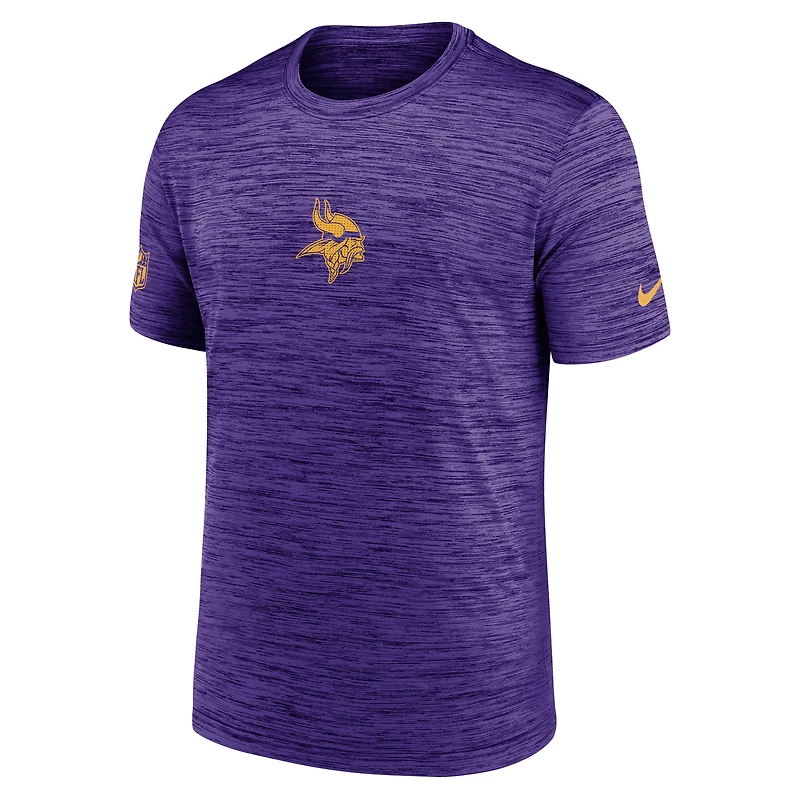 T-shirt Nike violet Minnesota Vikings Sideline Velocity Dri-FIT pour homme