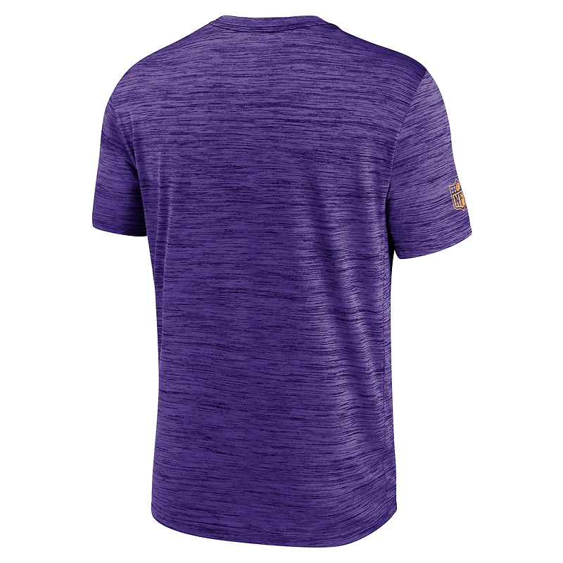 T-shirt Nike violet Minnesota Vikings Sideline Velocity Dri-FIT pour homme