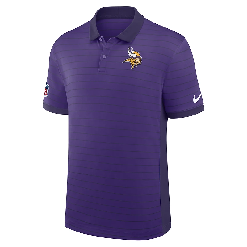 Men's Nike Purple Minnesota Vikings Sideline Victory Stripe Dri-FIT Polo